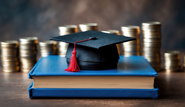 Student and parent reviewing financial aid documents together