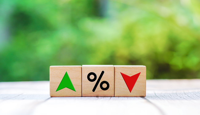 Close-up of a student loan interest rate comparison chart